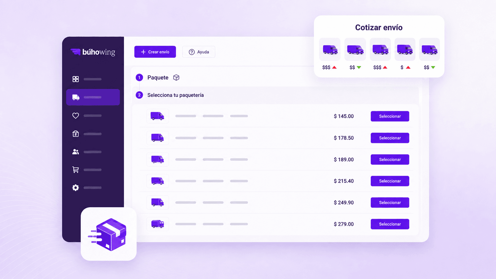 Gestión y optimización de costos de envío